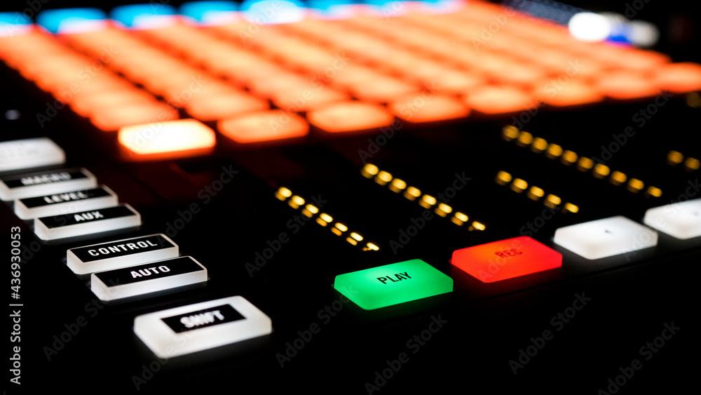 Close-up photo of a music production equipment Close-up photo of a music production equipment