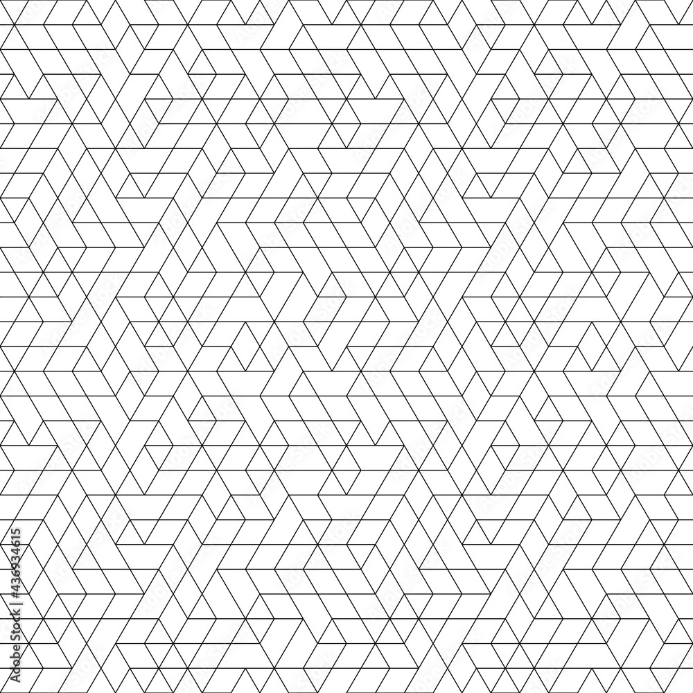 Fototapeta premium Seamless background for your designs. Modern ornament. Geometric abstract black and white pattern
