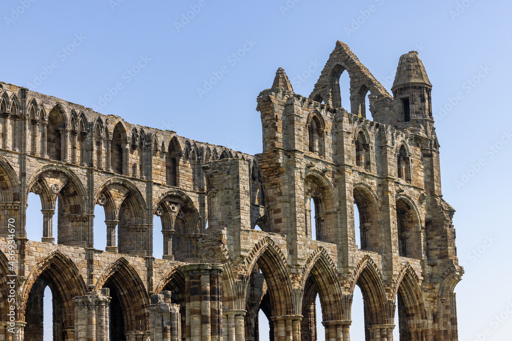 Whitby Abbey in Yorkshire, UK