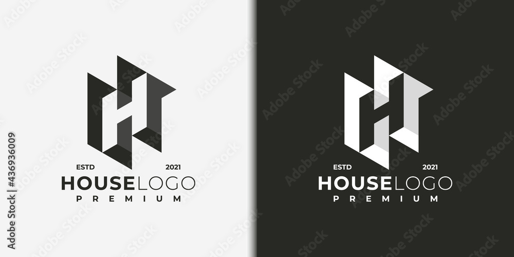 House logo, letter H logo House logo, letter H logo