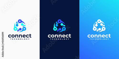 creative abstract logo for technology company