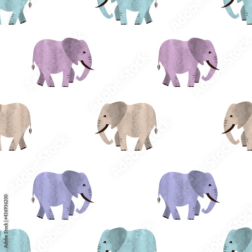 Seamless simple elephant pa...