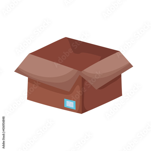 open cardboard box