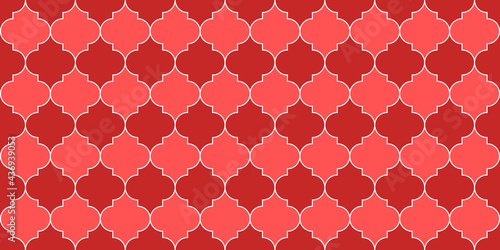 Seamless Moroccan Texture Traditional Ramadan Mosque Golden Shape. Ramadan
