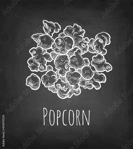 Chalk sketch of popcorn.