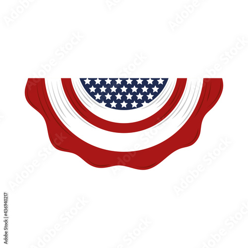 bunting with american flag