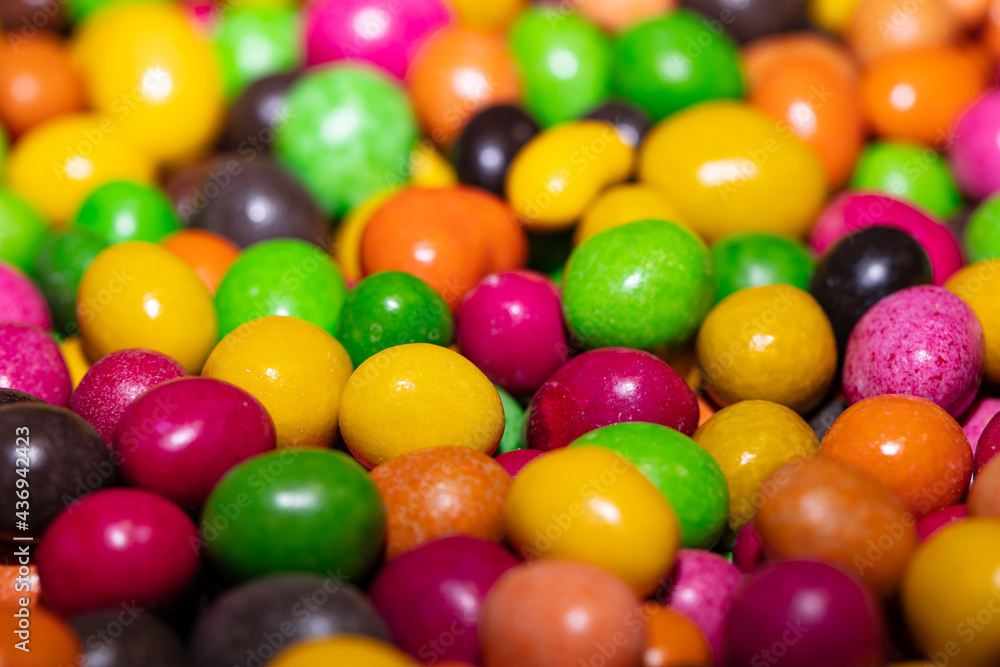 Multicolore glazed chocolate candies background Multicolore glazed chocolate candies background