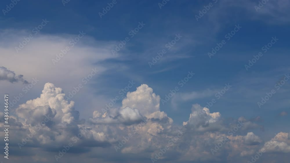 Sunny blue sky with light clouds. Beautiful clouds flying in the air. Time-lapse. Atmospheric weather phenomena. 4K
Sunny blue sky with light clouds. Beautiful clouds flying in the air. Time-lapse. Atmospheric weather phenomena. 4K