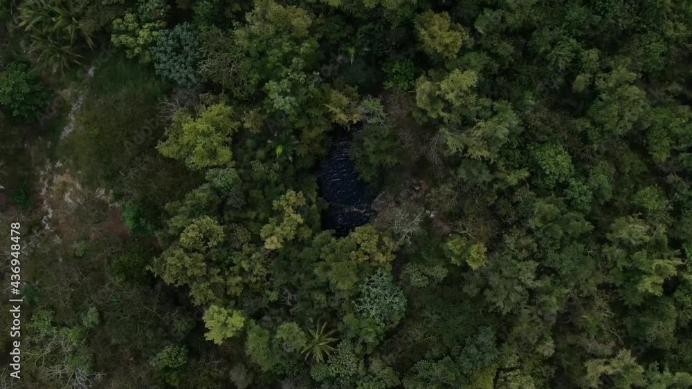 Gorgeous lake with blue water in a tropical forest, top view, nature Gorgeous lake with blue water in a tropical forest, top view, nature