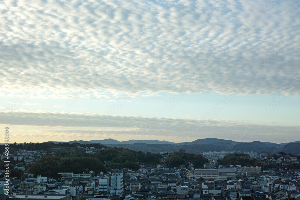松江市上空のうろこ雲