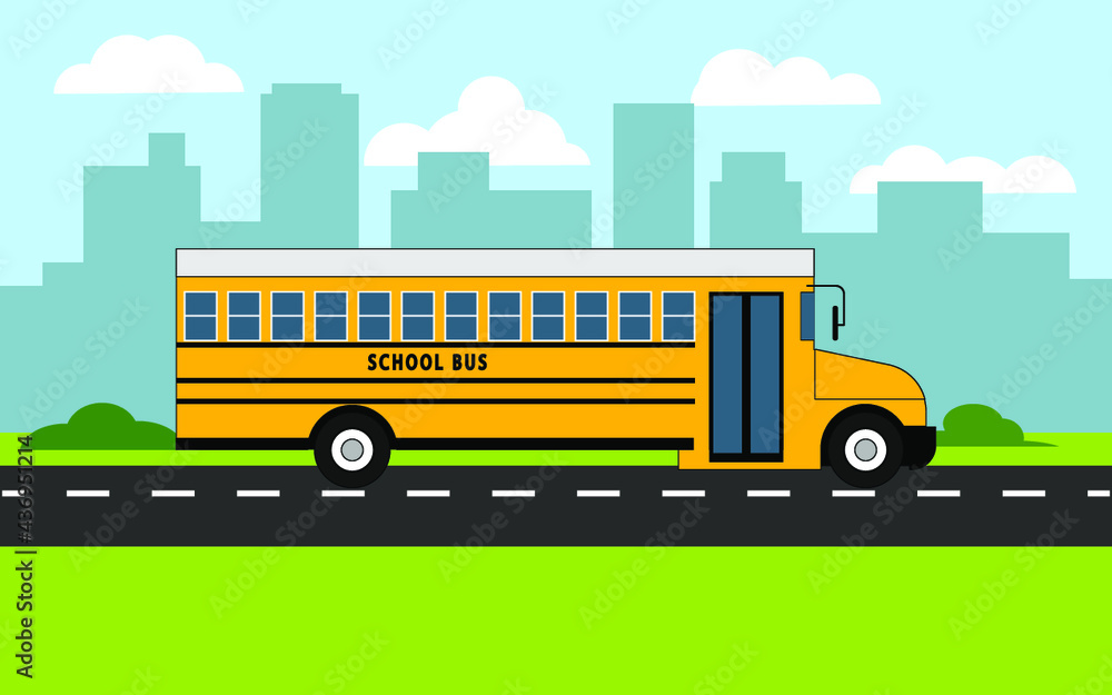 school bus on the road