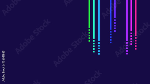 stripes, colored lines, multicolored rain, tinsel on a blue background, new abstraction