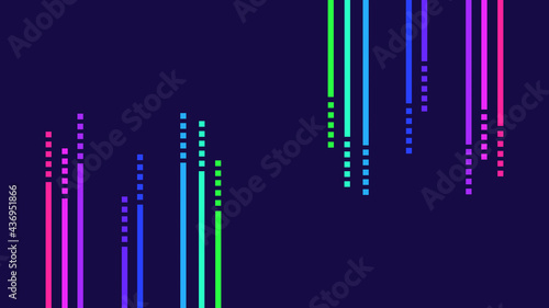 stripes, colored lines, multicolored rain, tinsel on a blue background, new abstraction
