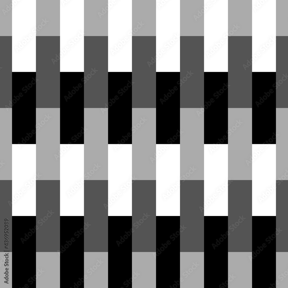 Fototapeta premium Seamless brickwall pattern. Bricks cladding wall. Walling wallpaper. Geometric ornament. Grid background. Geometrical backdrop. Digital paper, textile print, web design. Vector artwork. Mosaic motif.