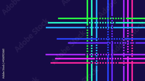 stripes, colored lines, multicolored rain, tinsel on a blue background, new abstraction