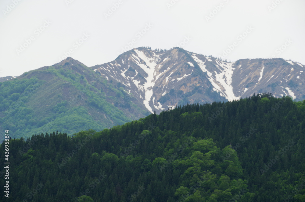 岐阜県側から見る白山連峰