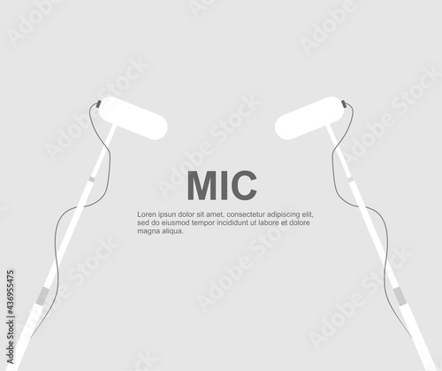 design about microphone background illustration