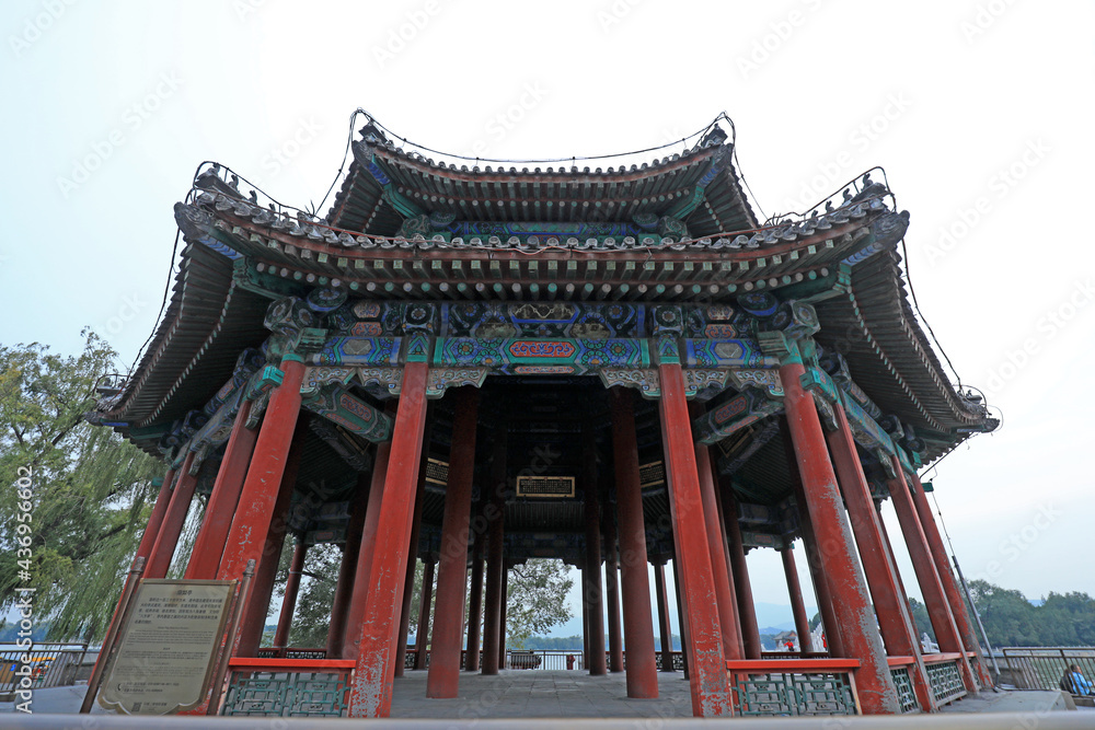 Fototapeta premium Chinese classical architecture in the Summer Palace