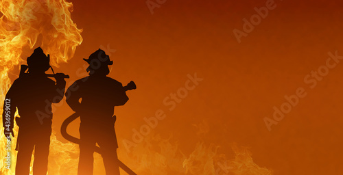 Obraz na płótnie May 4 is international day of the Firefighter.