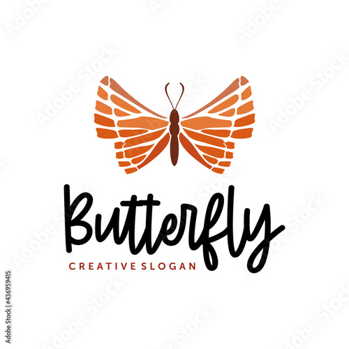 Butterfly Logo Design. Fashion and Beauty Logo with Butterfly Symbol Vector Inspiration