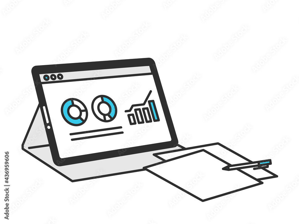 資料を表示するタブレットのイメージイラスト素材 Stock Vector Adobe Stock 資料を表示するタブレットのイメージイラスト素材 Stock Vector Adobe Stock