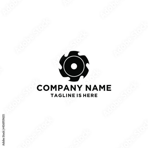 Saw blade logo vector icon illustration template