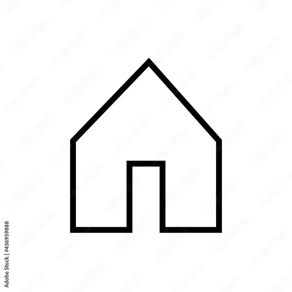 Fototapeta premium Graphic flat home icon for your design and website