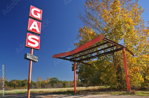 Old Abandoned Gas Station rural Eastern Texas