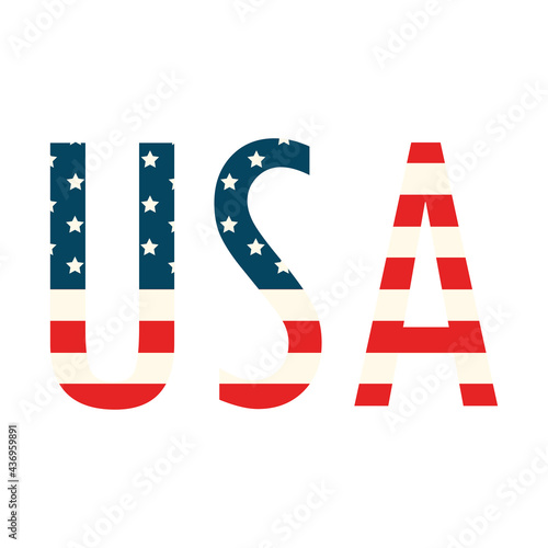 USA flag inscription