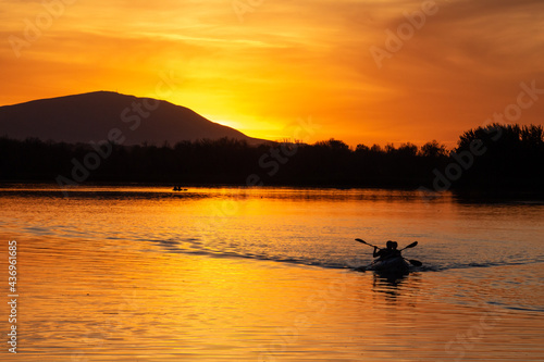 Kayak at Sunset © jhhuebner