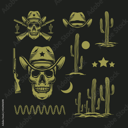 Wildwest Outlaw Vector Illustration