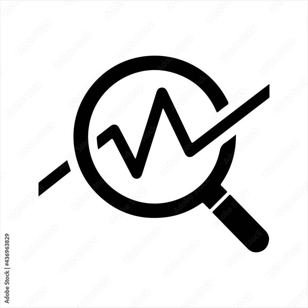 Marketing research icon, vector and glyph Marketing research icon, vector and glyph
