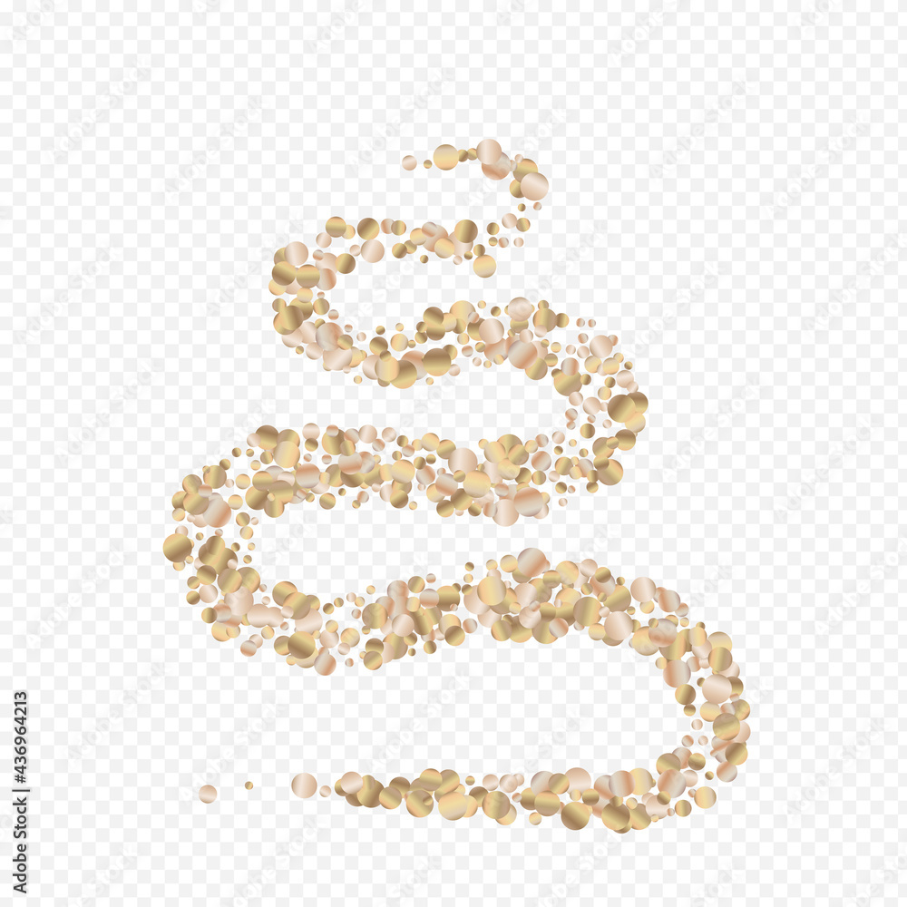 Obraz premium Bronze Rain Bright Transparent Background.