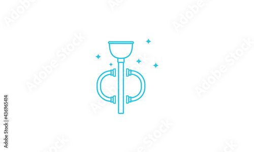 toilet vacuum pump clean logo symbol vector icon illustration graphic design
