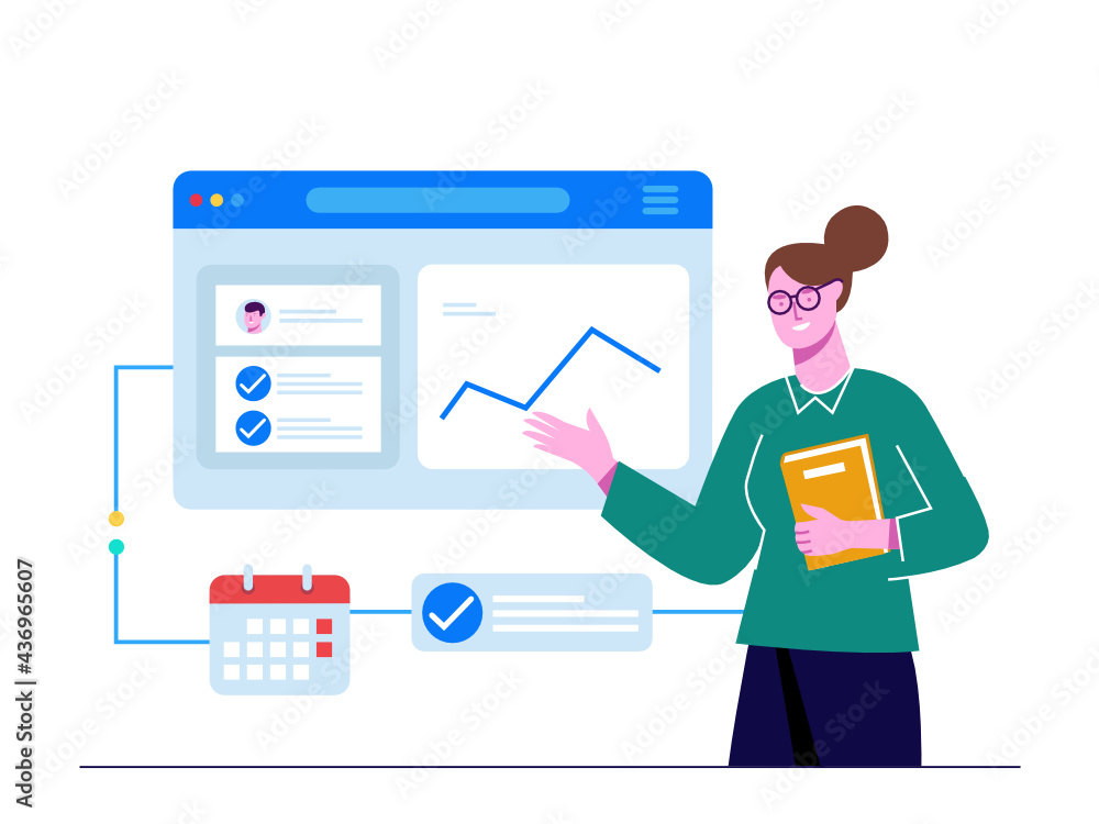 Task Review Vector Illustration Task Review Vector Illustration