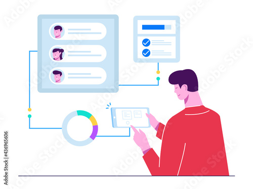Progress Report Vector Illustration