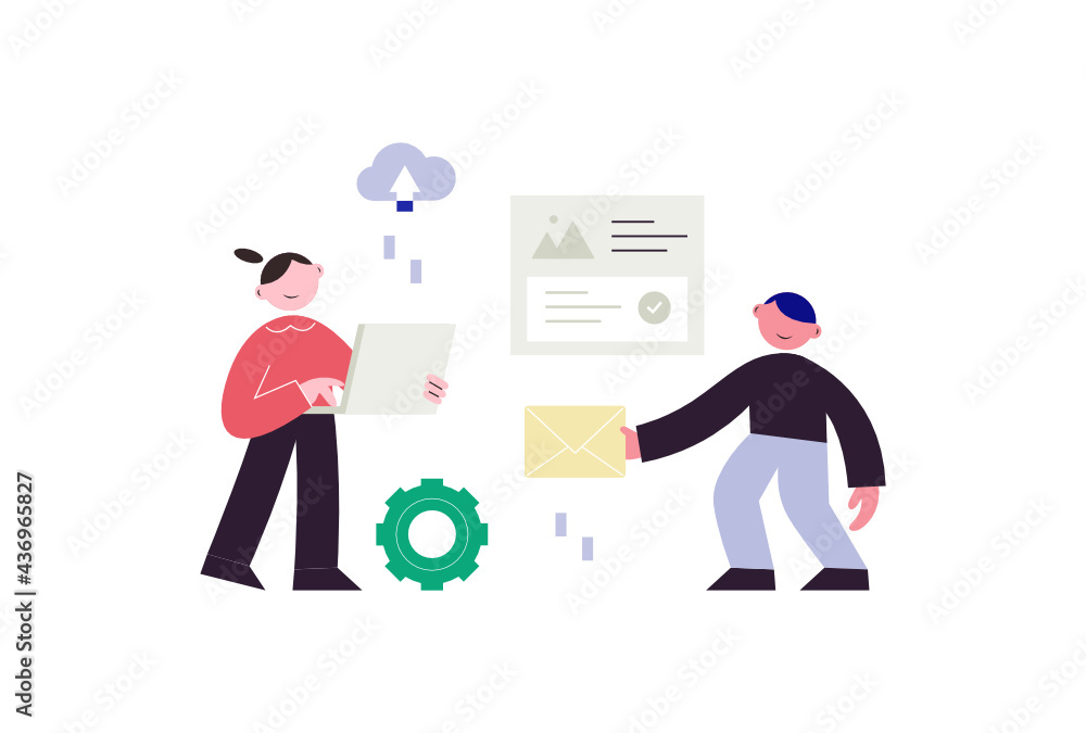 Service Automation Vector Illustration Service Automation Vector Illustration