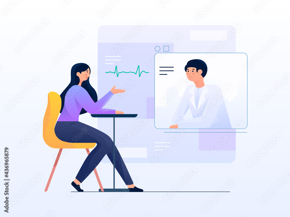 Easy and Fast to Reach Your Doctor Vector Illustration