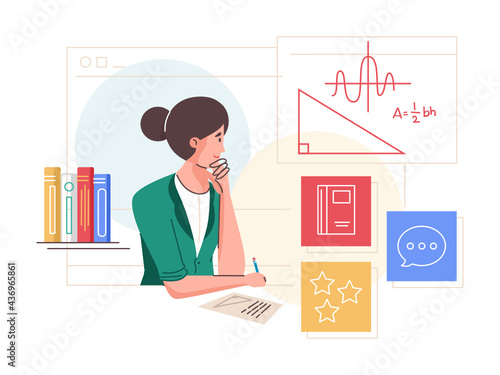 Online Learning Vector Illustration