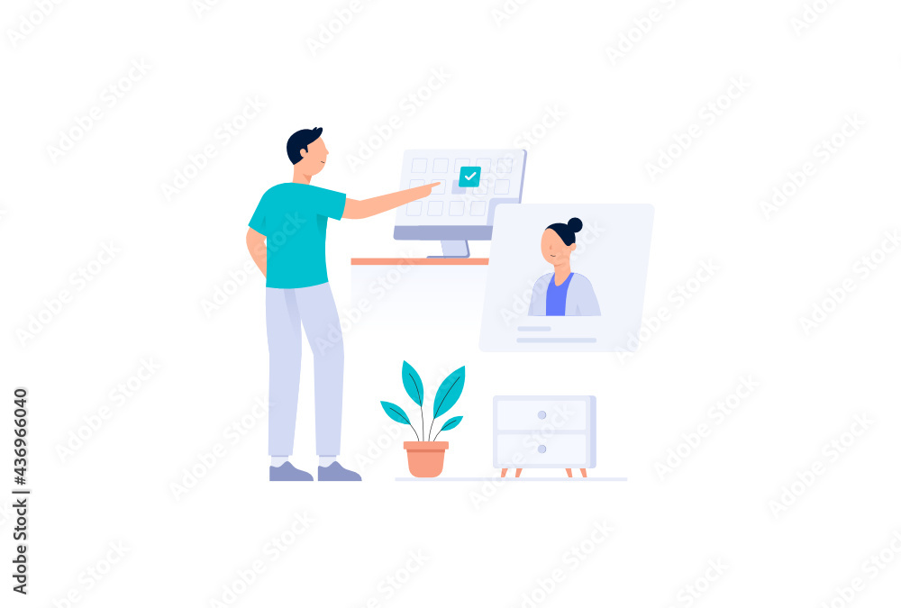 Doctor Appointment Vector Illustration Doctor Appointment Vector Illustration