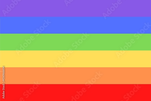 Illustration of colorful rainbow flag or pride flag / banner of LGBTQ (Lesbian, gay, bisexual, transgender & Queer) organization. June is celebrated as the Pride month and parades are held in cities