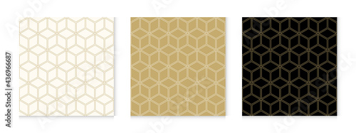 Background pattern seamless geometric line abstract gold luxury color vector.