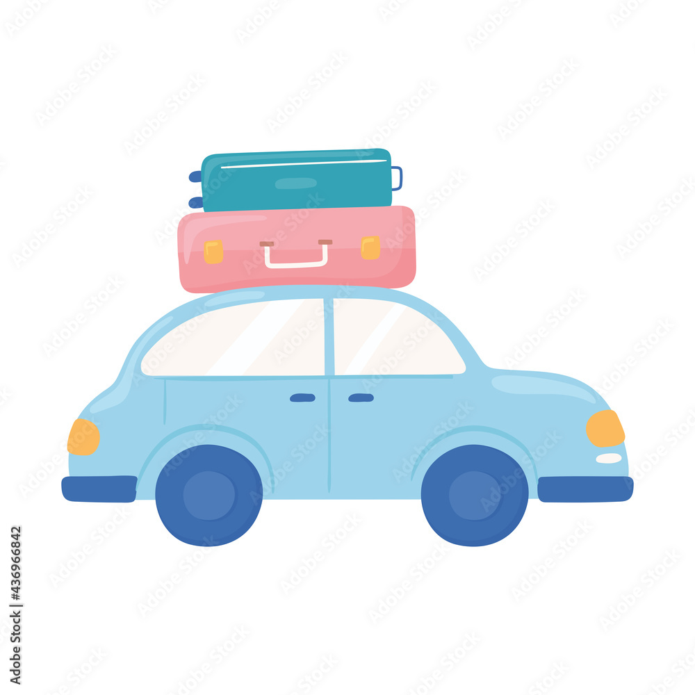 travel car with baggage travel car with baggage