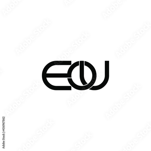 eou letter original monogram logo design