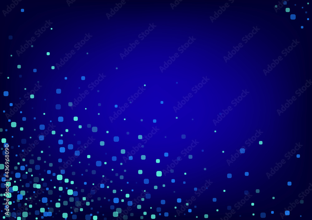 Obraz premium Turquoise Cell Falling Blue Vector Background.