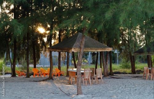 Bench on the Indonesia Beach