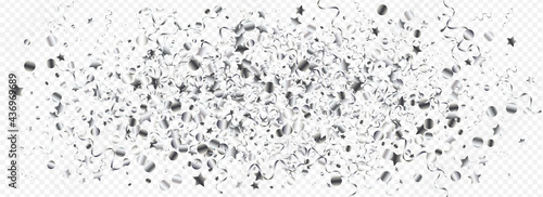 Silver Spiral Paper Vector Panoramic Transparent