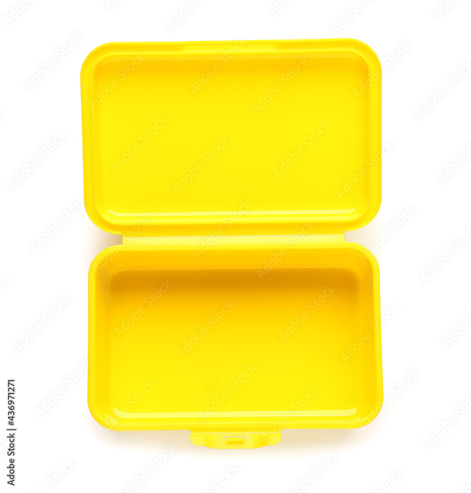 Plastic lunch box on white background Plastic lunch box on white background