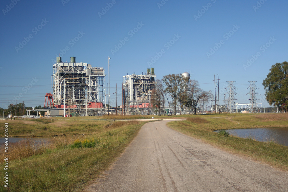 Obraz premium Natural Gas powered Electricity Plant Rural Pwer Plant