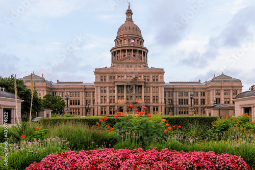 Texas State Capitol Building on a cloudy morning
